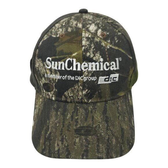 Mossy Oak Break Up Camo Flex Strap Cap Hat Sun Chemical Trucker Baseball Hunting - Picture 14 of 14